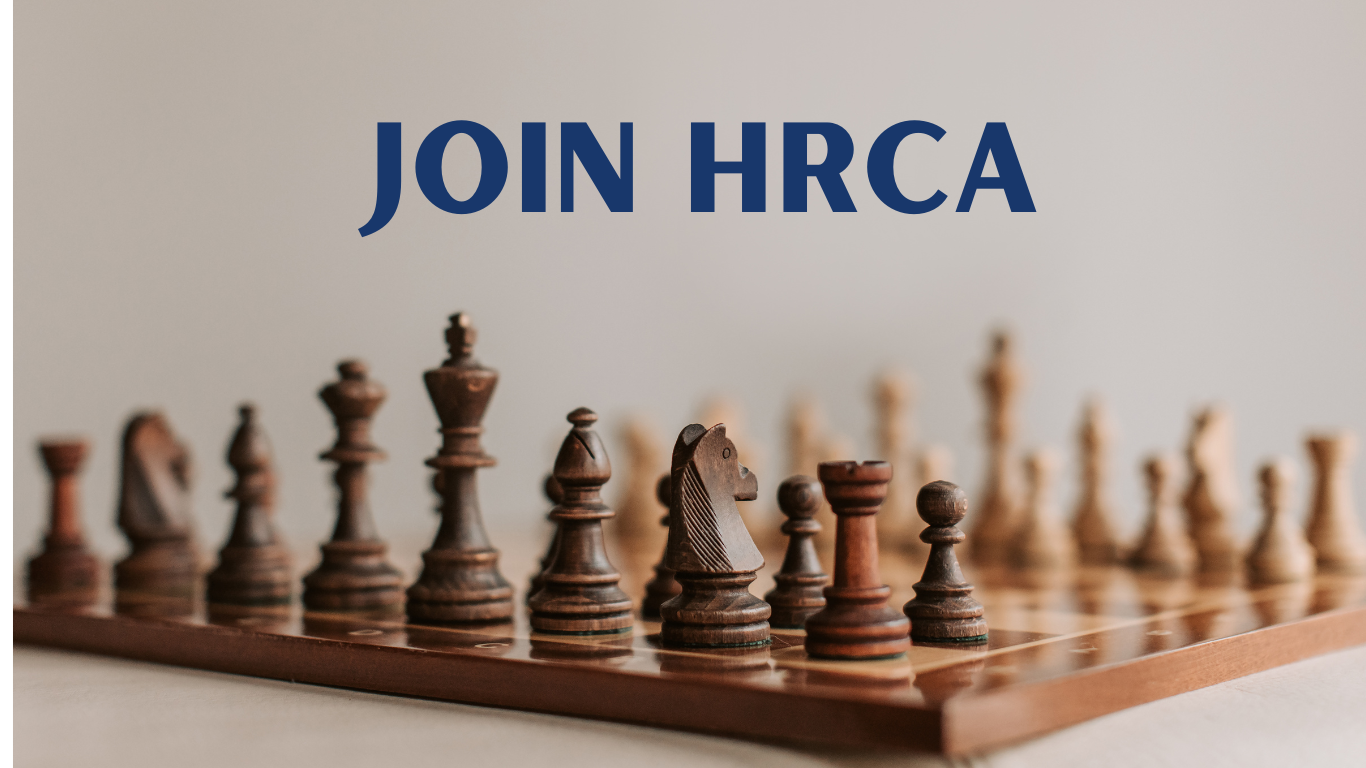 photo of chess board with text "Join HRCA"